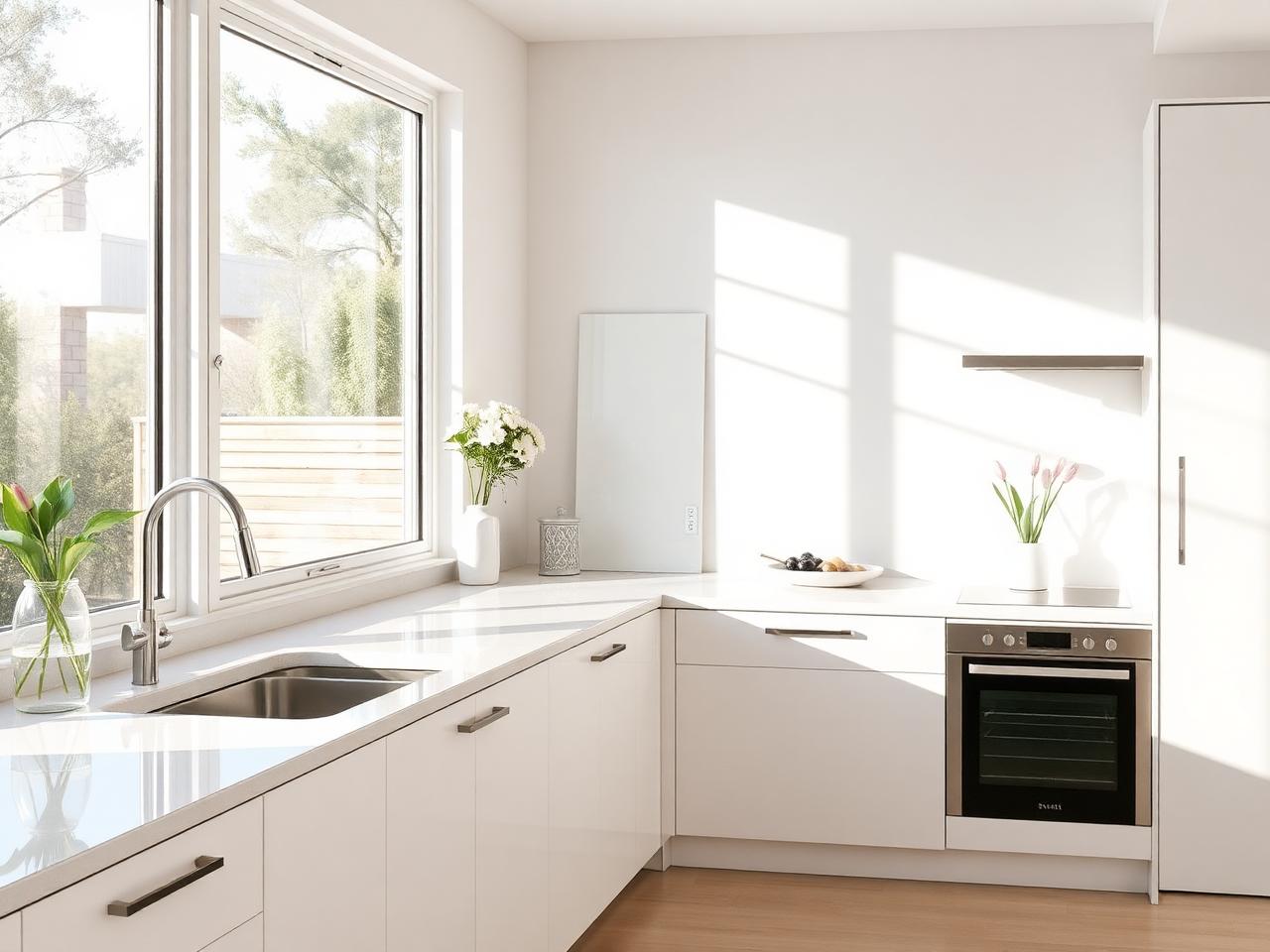Bright, clean home interior kitchen